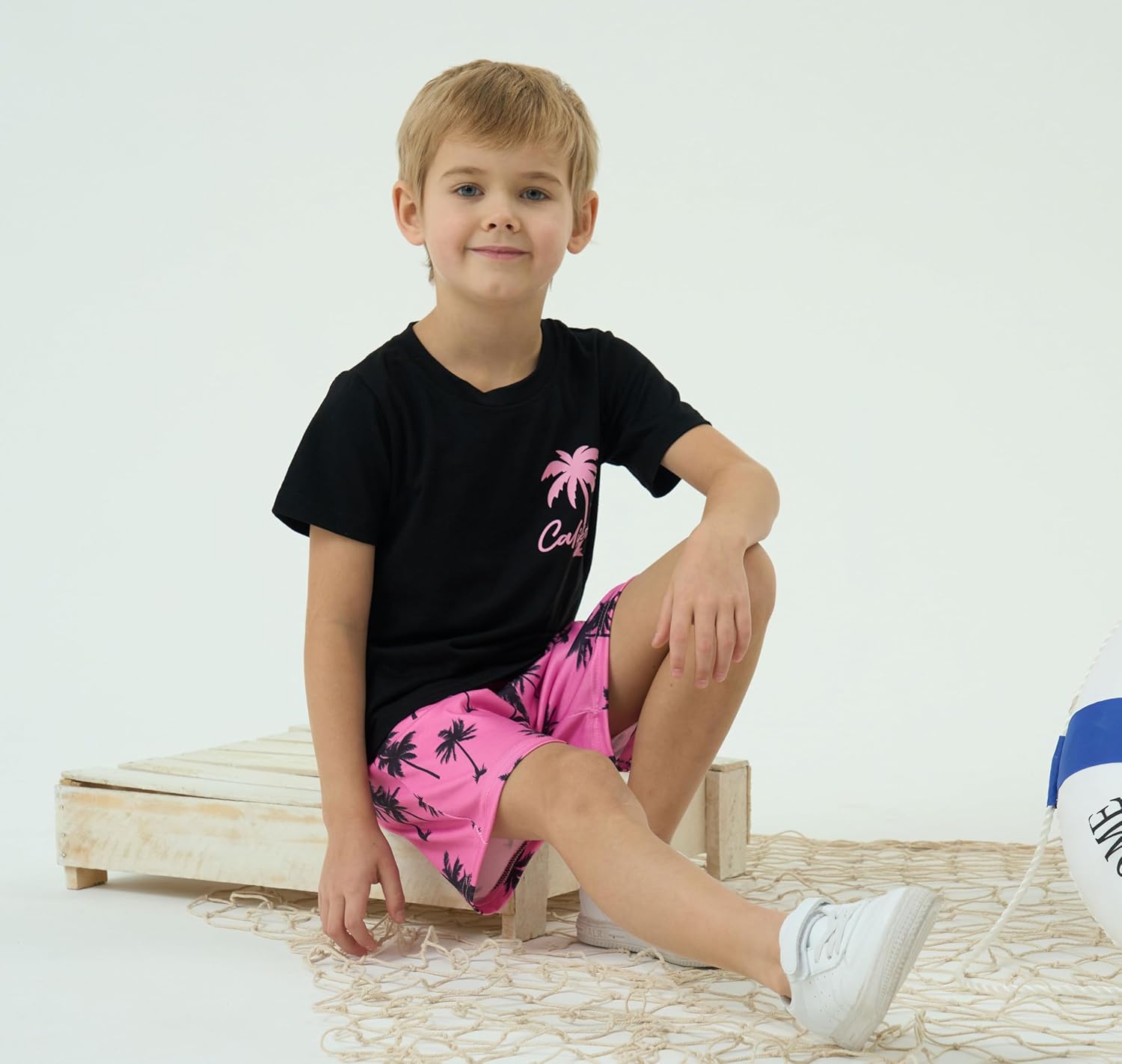 Bamboo Coconut Tree Print Summer Toddler Boys Comfort Style