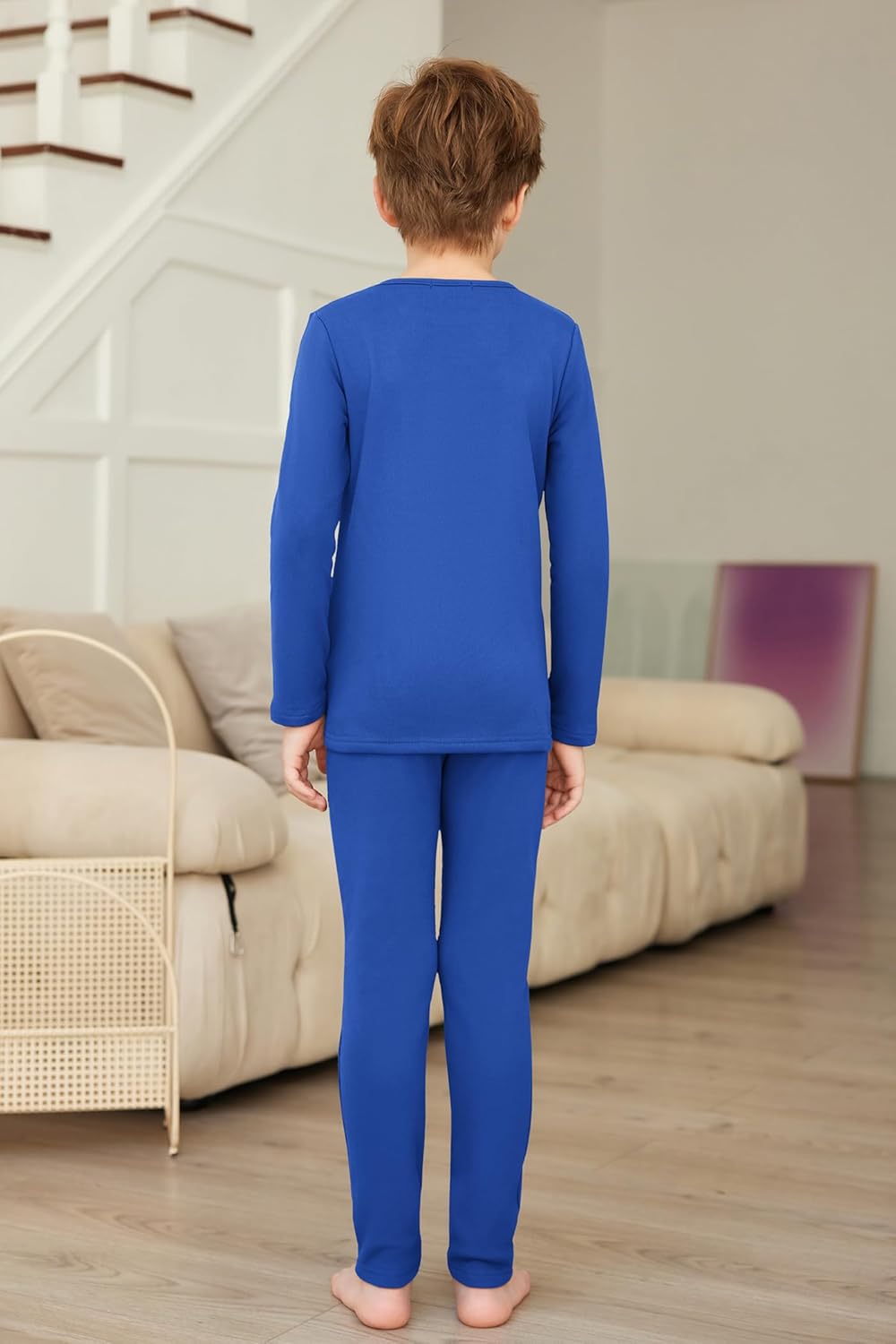 Arshiner Boys Thermal Underwear Set - Warm Fleece Long Johns for Winter