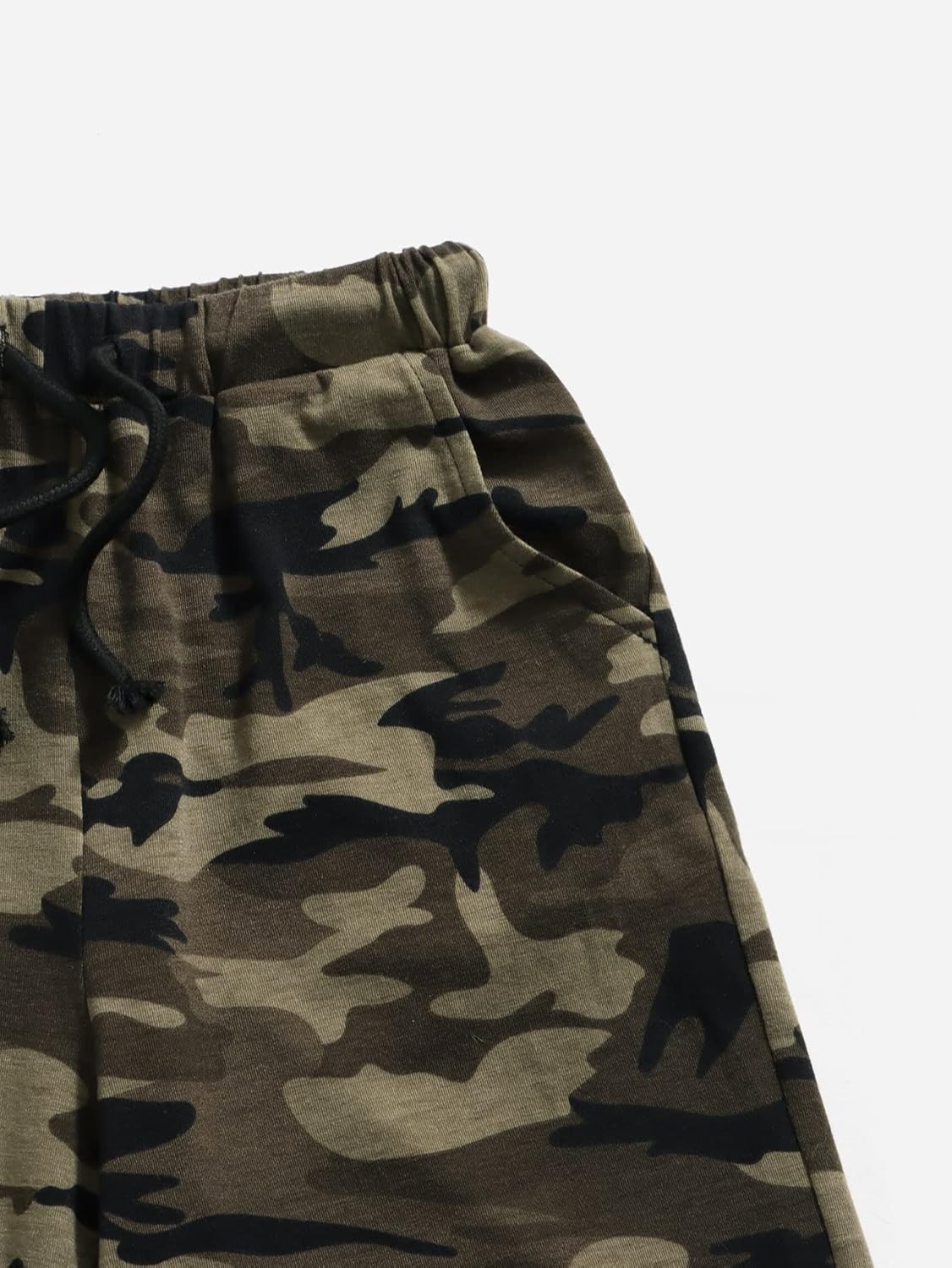 Camouflage boys short sleeve team outfit set