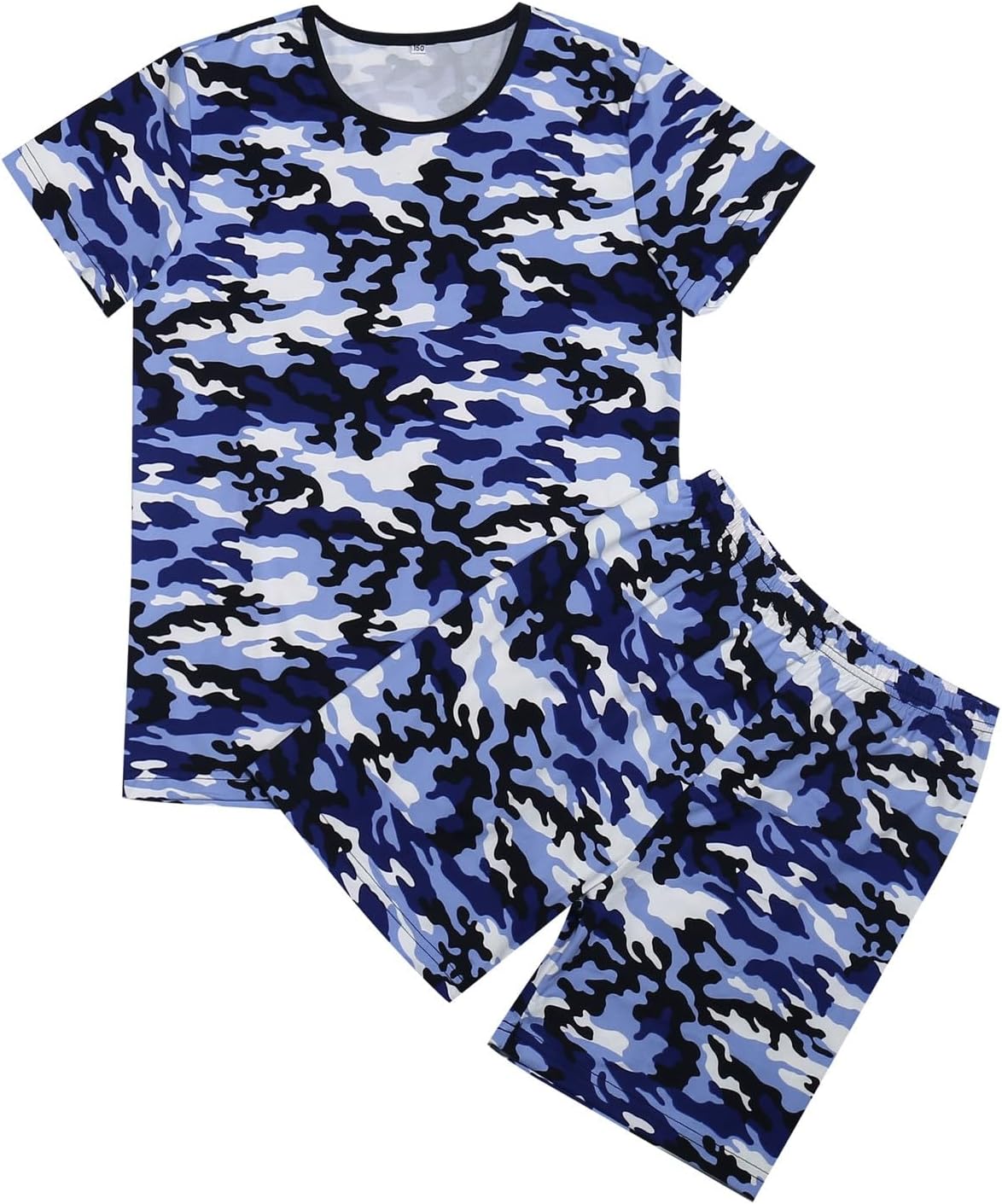 Kids Camo T-Shirt and Shorts Set for Summer