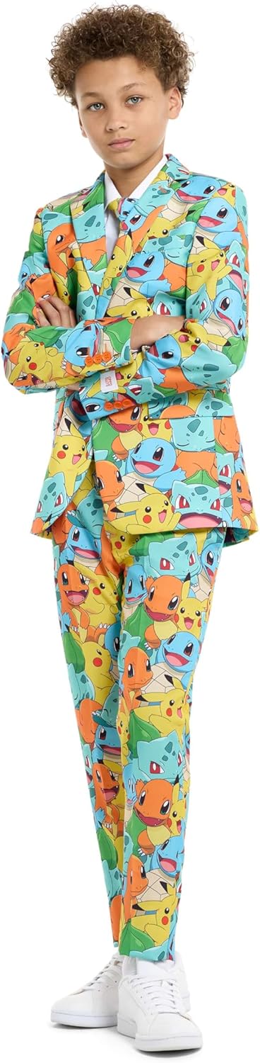 Opposuits Teen Boys Pokmon Suit - Pikachu Outfit - Multicolor