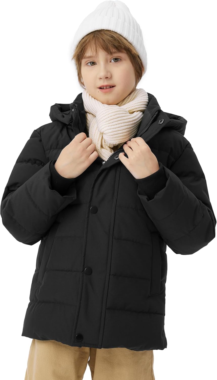 WANTDO Boys Waterproof Puffer Jacket with Hood - Stay warm dry all season long