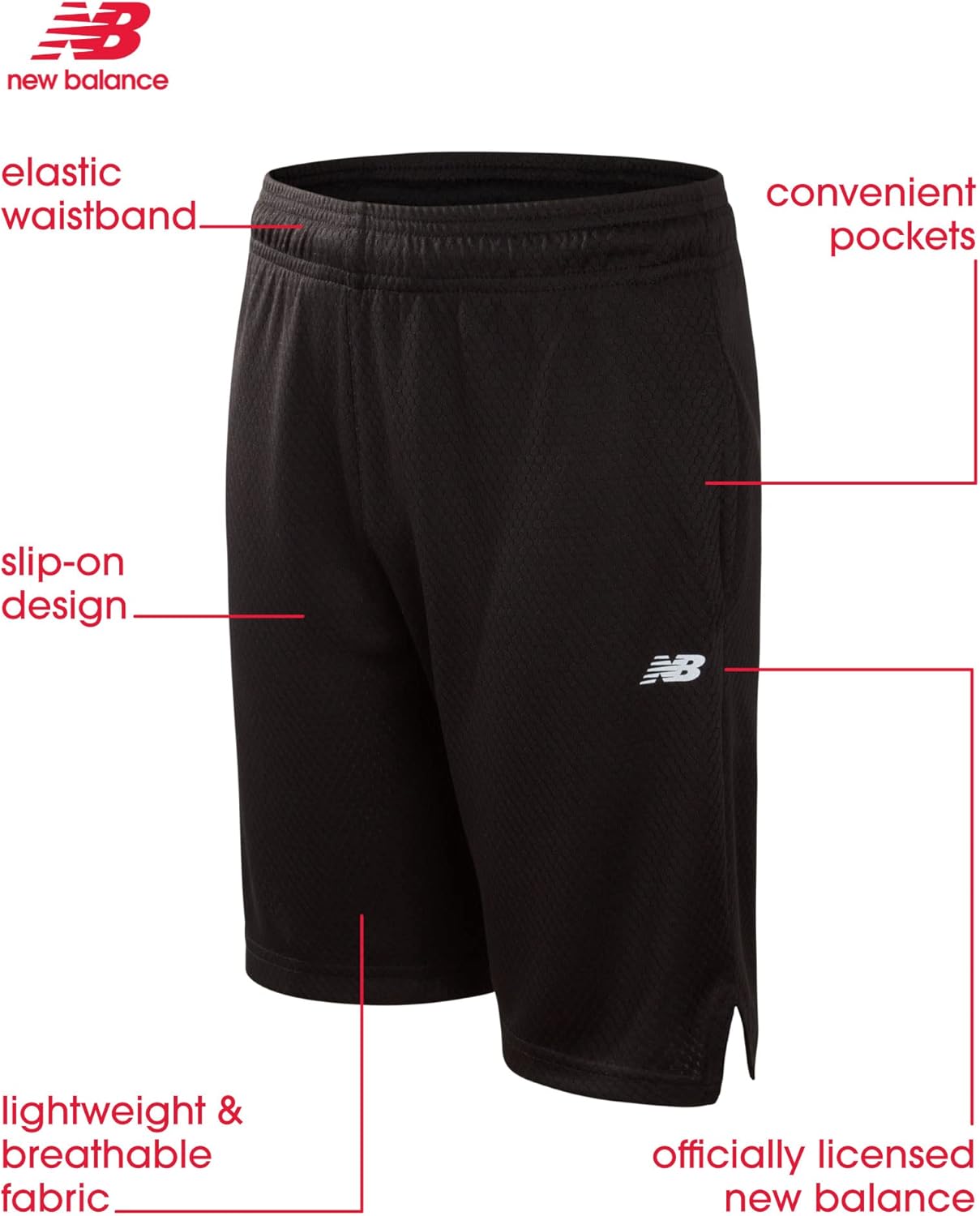 New Balance Boys Mesh Performance Shorts