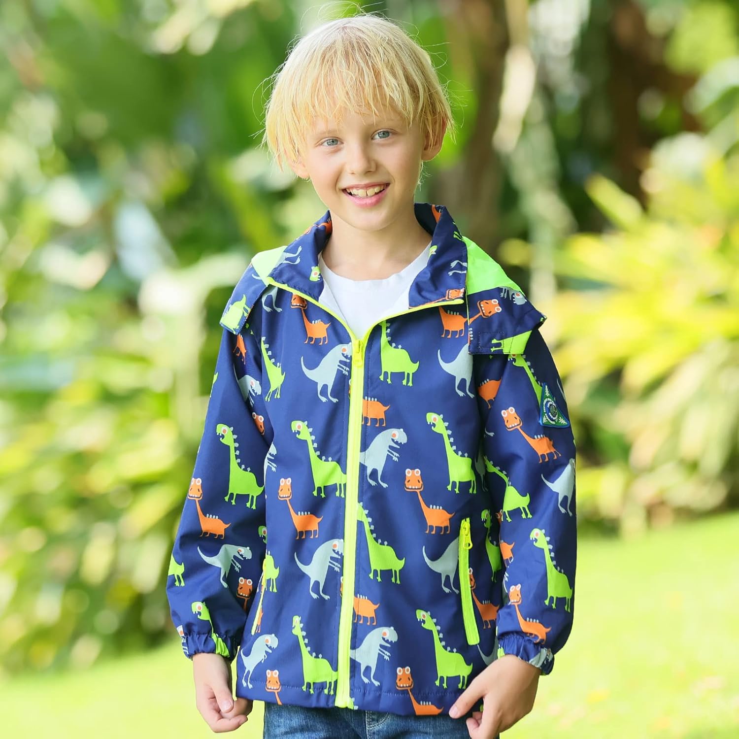 Rainproof Dinosaur Kids Jacket