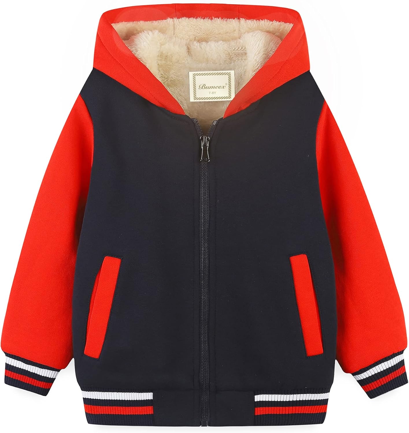 Bumeex Kids Sherpa Fleece Lined Jacket Warm Comfortable