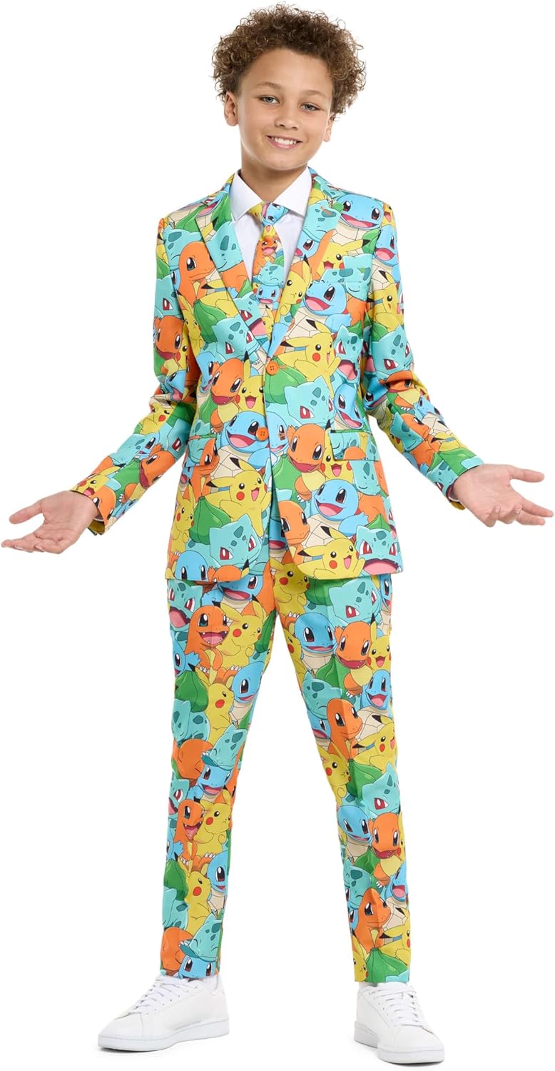 Opposuits Teen Boys Pokmon Suit - Pikachu Outfit - Multicolor
