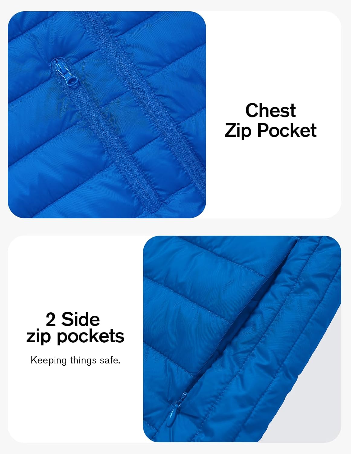 Weather-Resistant Puffer Jacket Lightweight Warm Easy to Carry