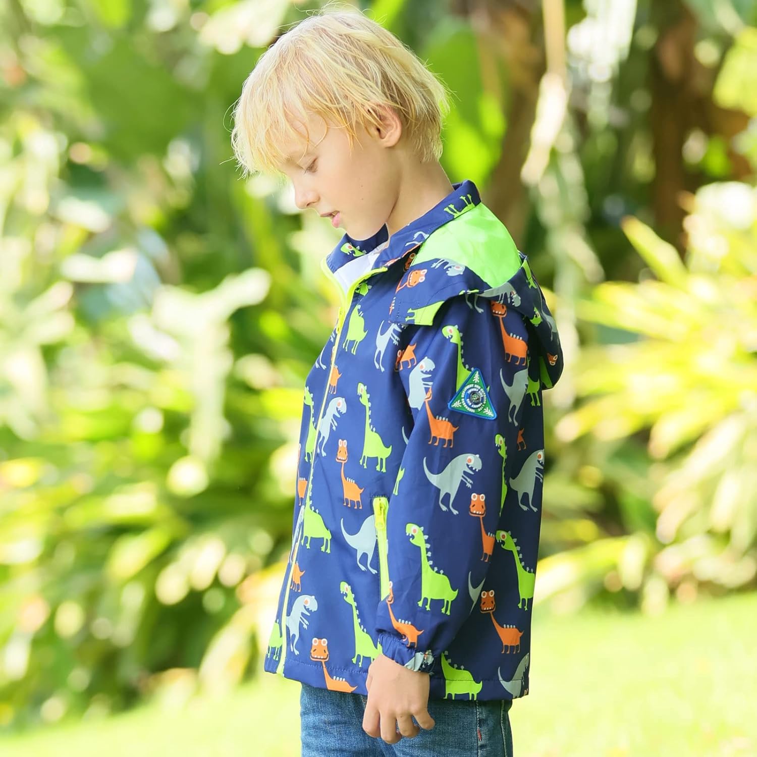 Rainproof Dinosaur Kids Jacket