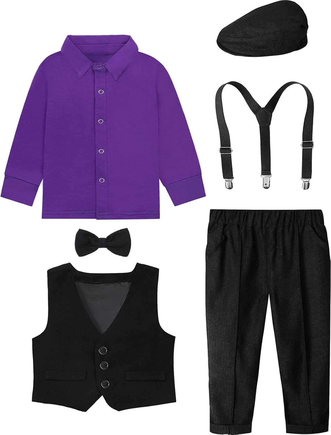 AJ DESIGN 5-Piece Baby Boys Suit