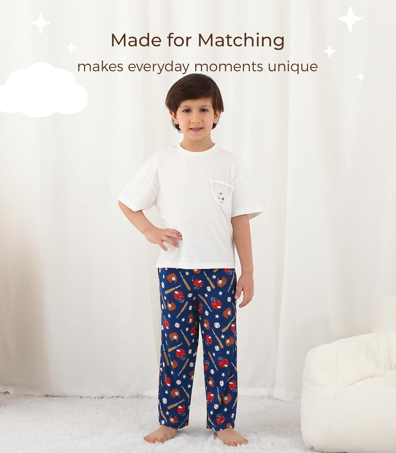 DREAMHALO Visco-Pants Soft Stretchy for Toddler Boys