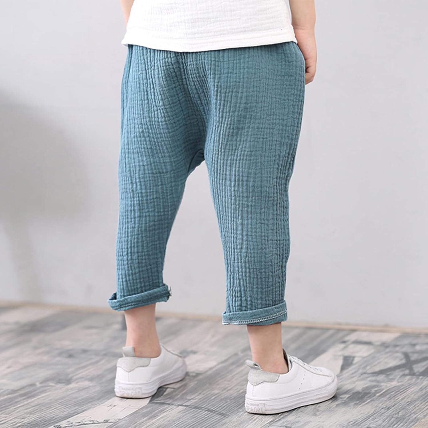 Comfortable Cotton Linen Ankle Pants for Boys