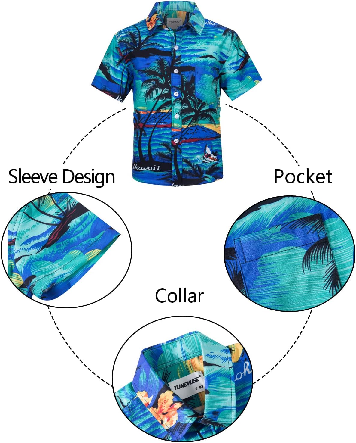 Fun Hawaiian Shirts for Boys Little Big Beach Outfits TUNEVUSE