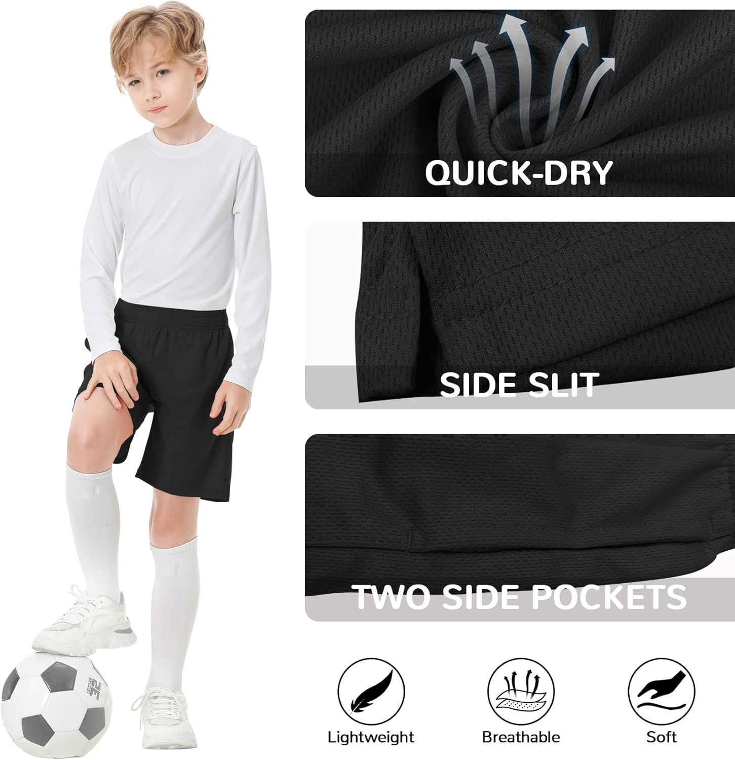 QBK Kids Athletic Shorts