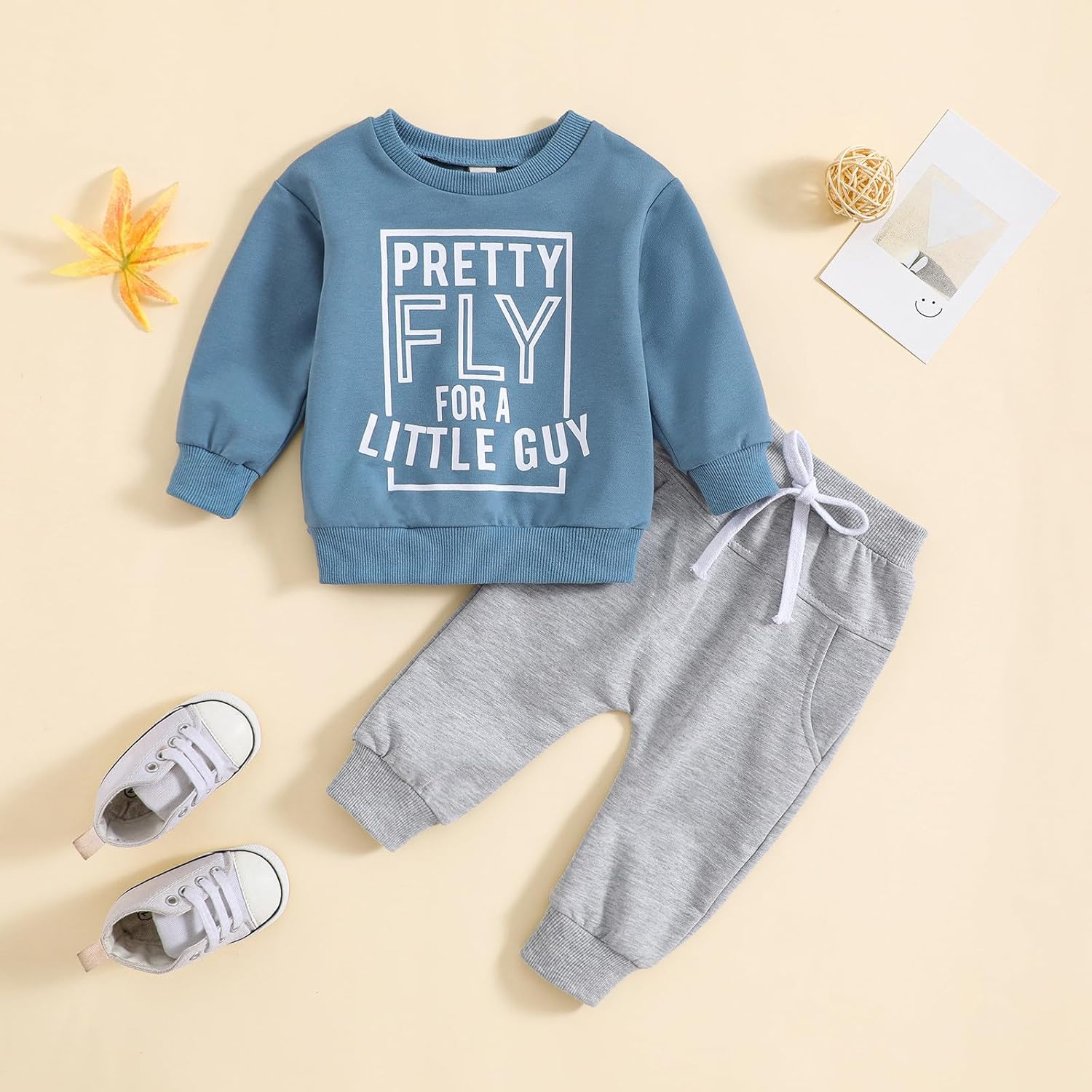 Toddler Boys Long Sleeve Letter Print Set 3PCS Toddler Boys Clothes