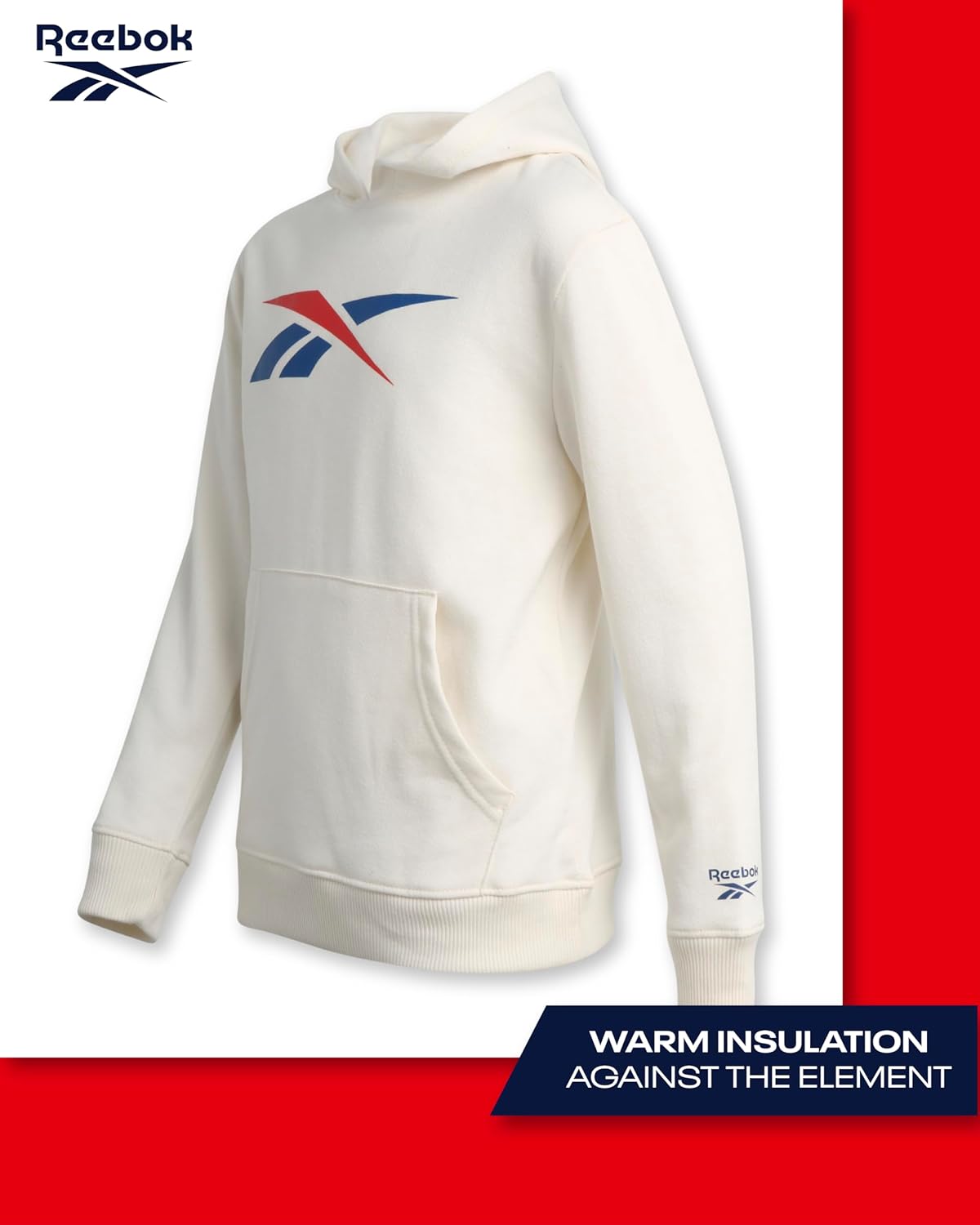 Reebok Boys Sweatshirt Fleece Hoodie Active