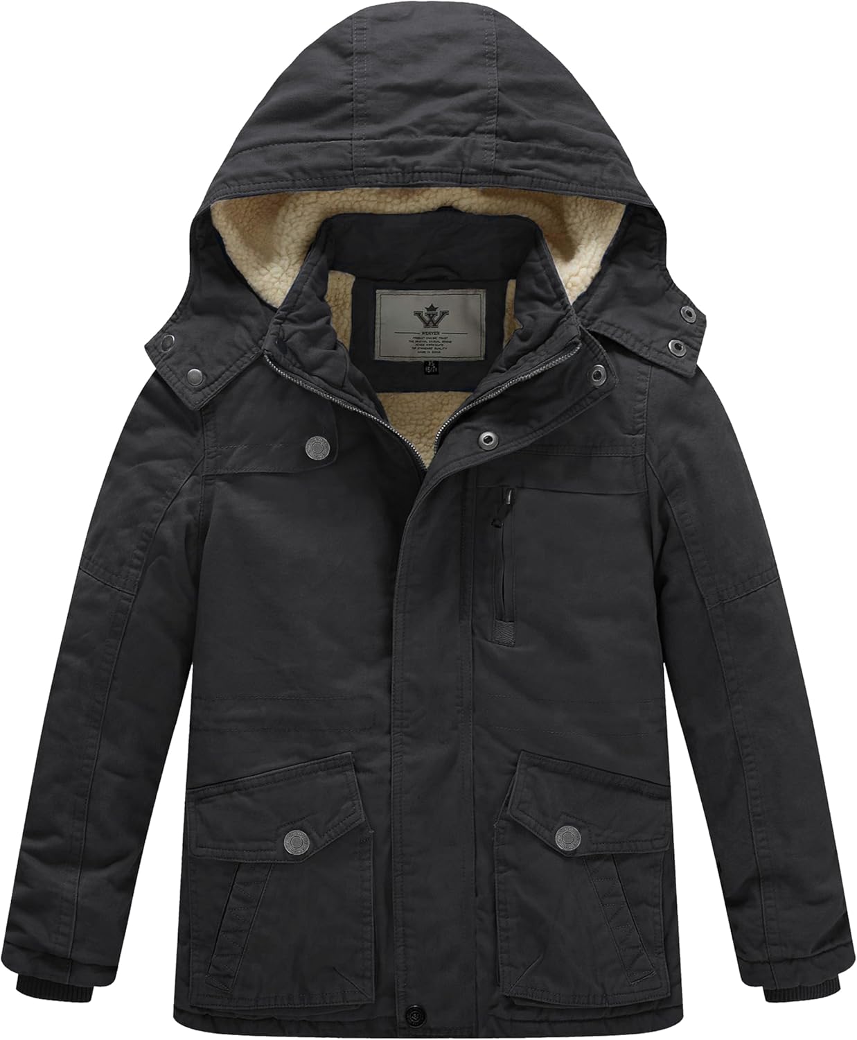 WenVen Boys Winter Thick Cotton Coat