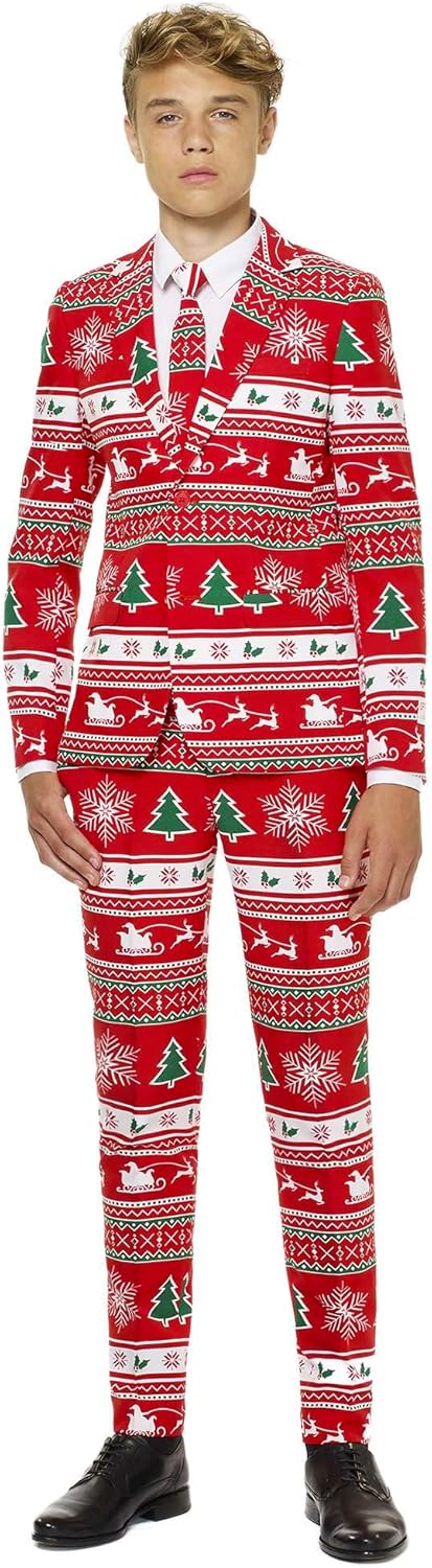 Opposuits Teen Boys Christmas Suit - Red