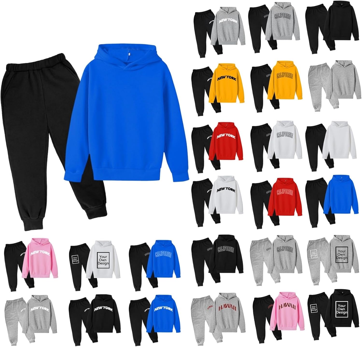 Kids Unisex 2 Pc Tracksuit Set for Spring Summer Autumn Winter
