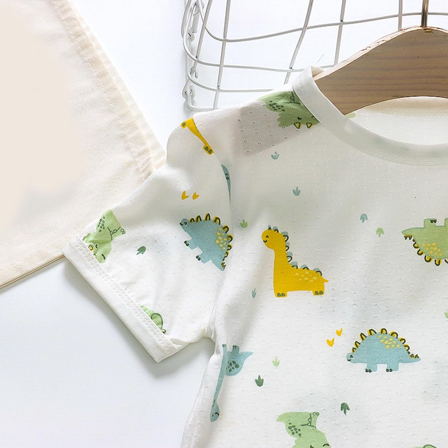 Cartoon Strawberry Dinosaur Toddler Boys Girls Short Sleeve Clothing