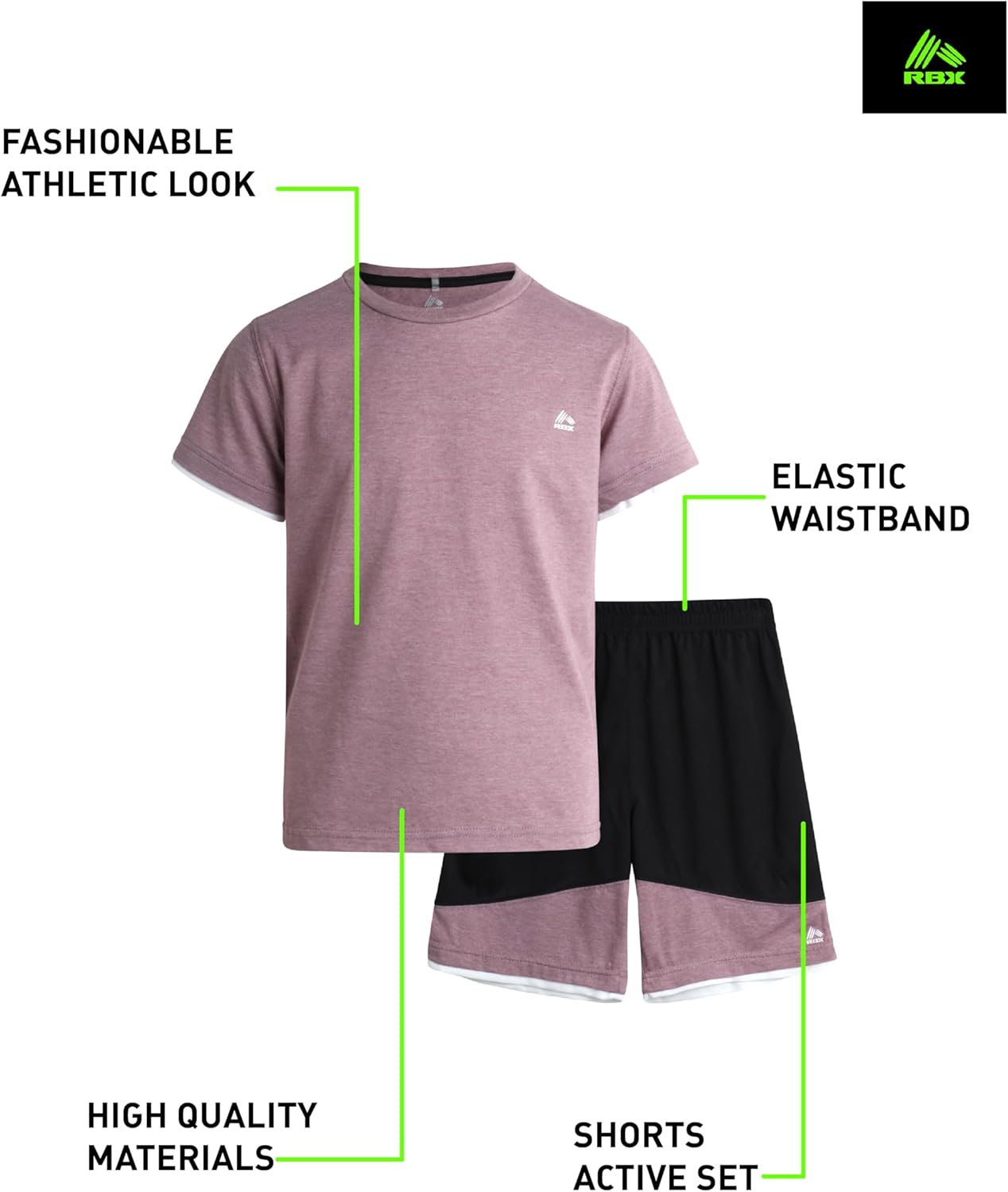 RBX Boys Active Set Comfort Style and Flexibility for Boys