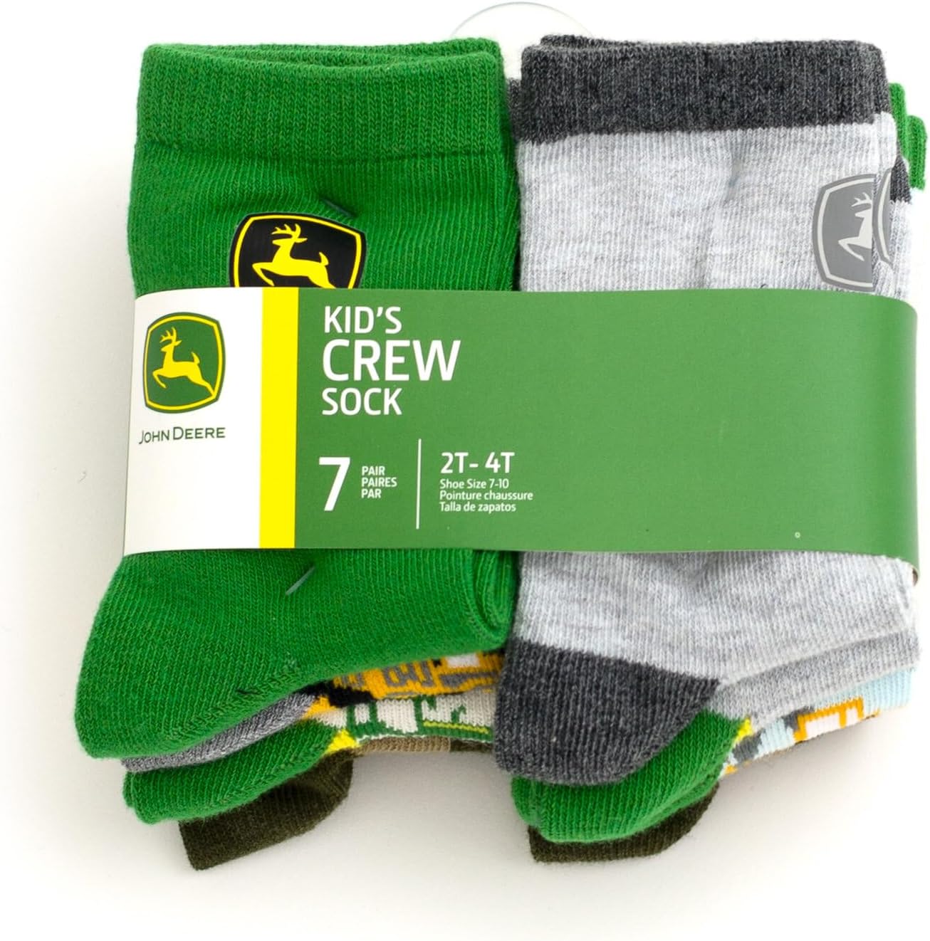 Non-Slip Grip Crew Socks for Toddler to Little Kids
