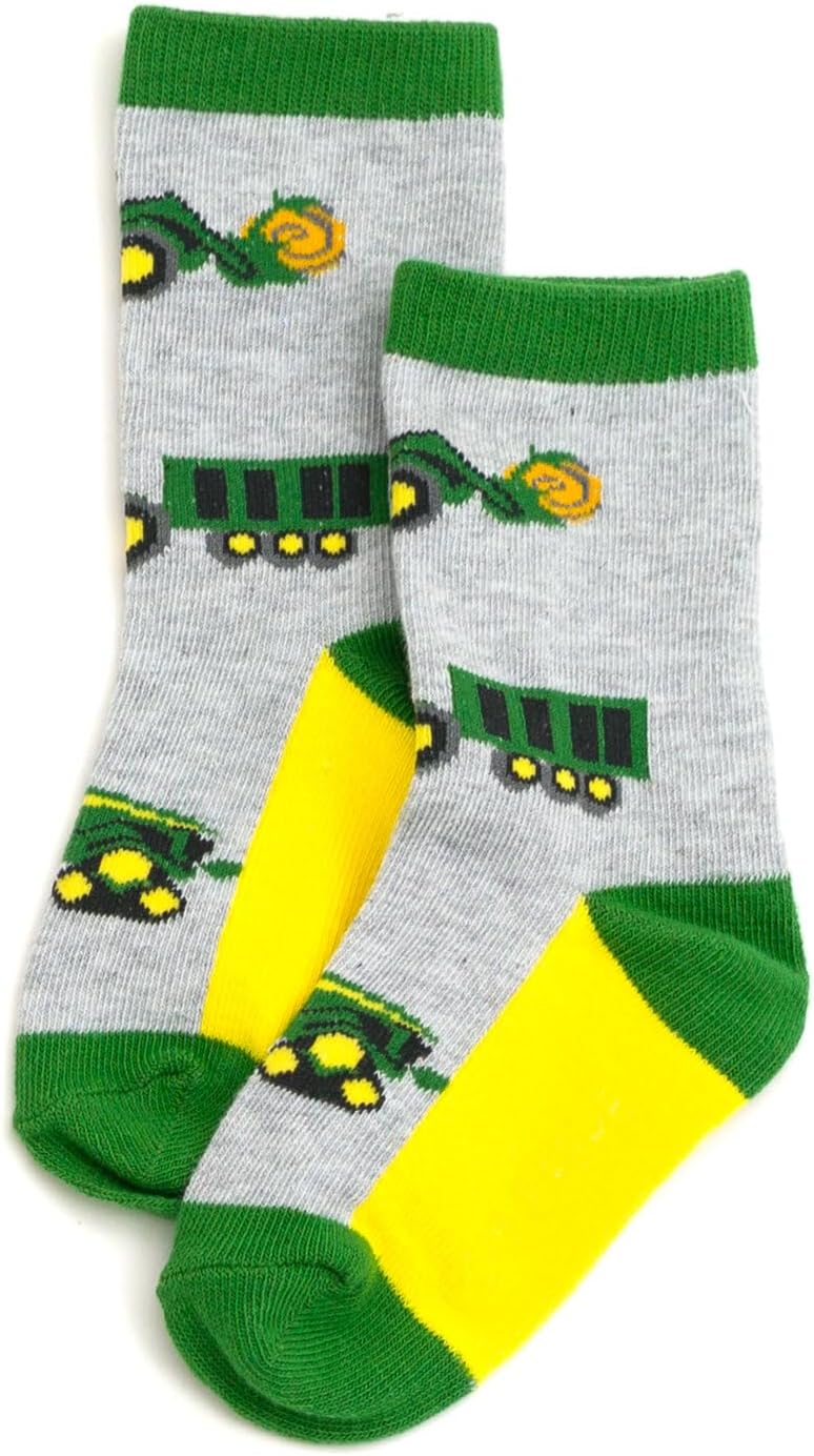Non-Slip Grip Crew Socks for Toddler to Little Kids