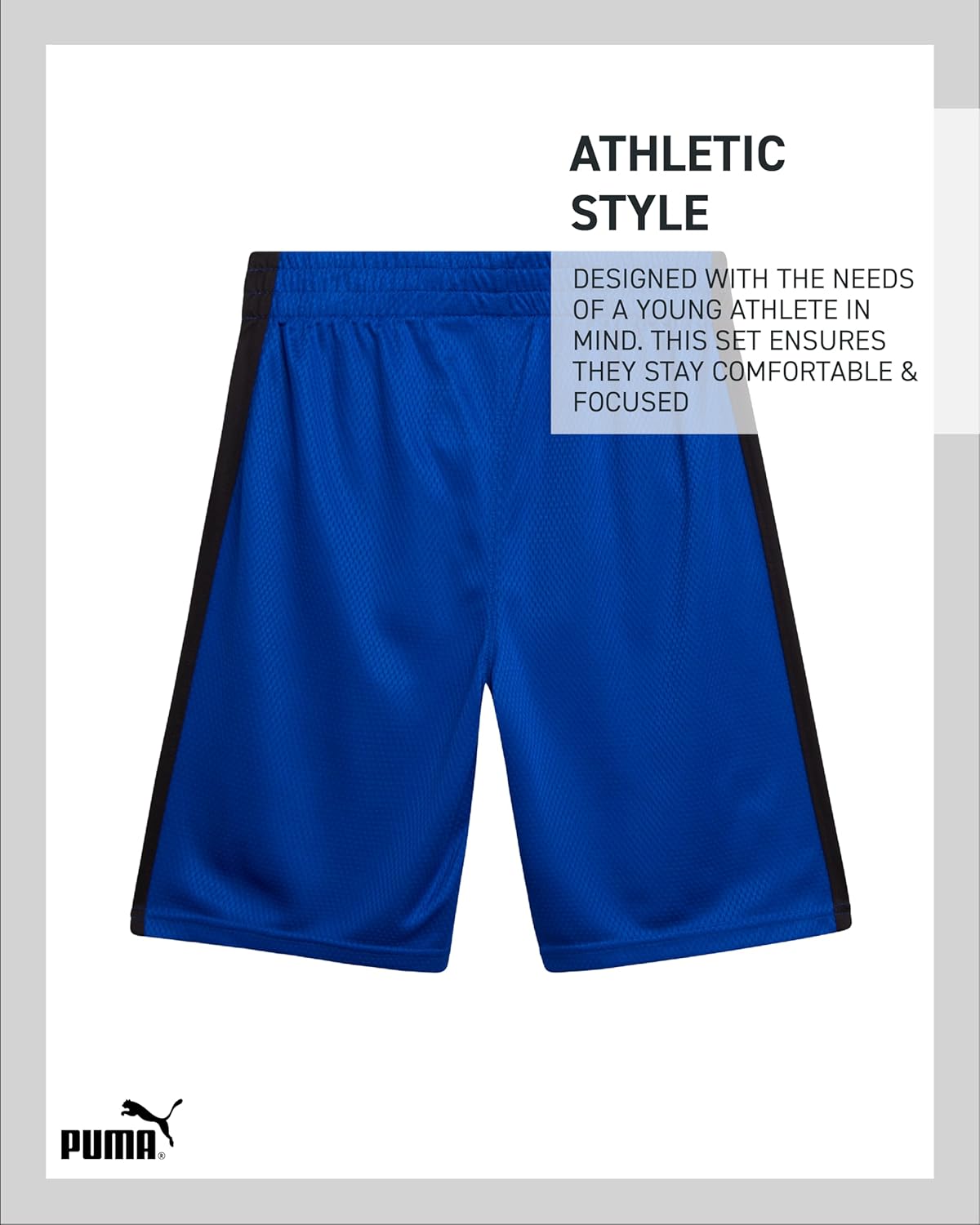 PUMA Boys 4-20 Active Basketball Shorts - 2 Pack Mesh