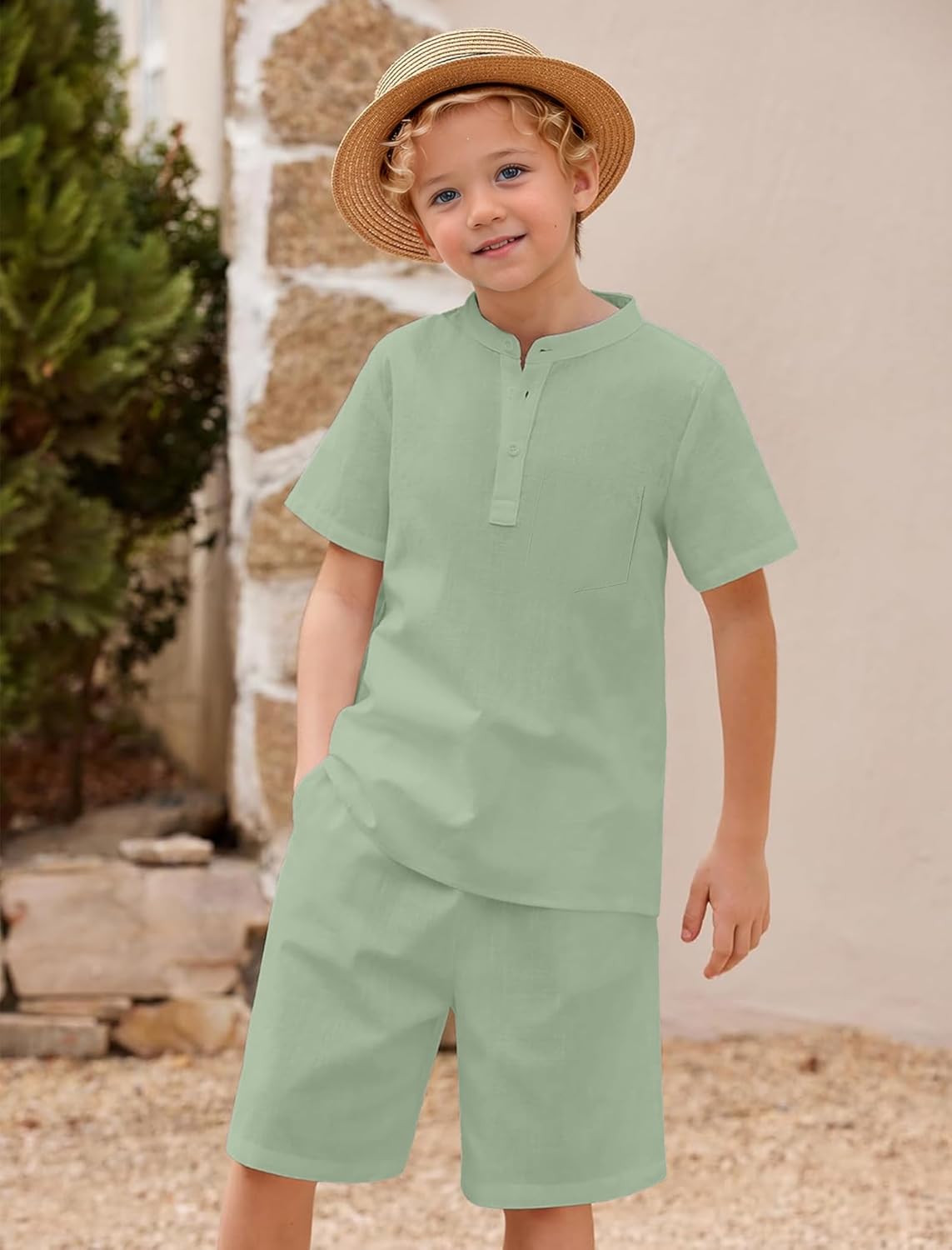 JiAmy Boys 2-Piece Casual Summer Outfits