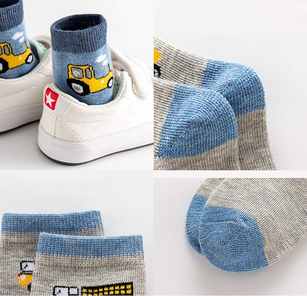 CHUNG Little Big Boys Cotton Socks with Dinosaur Pattern
