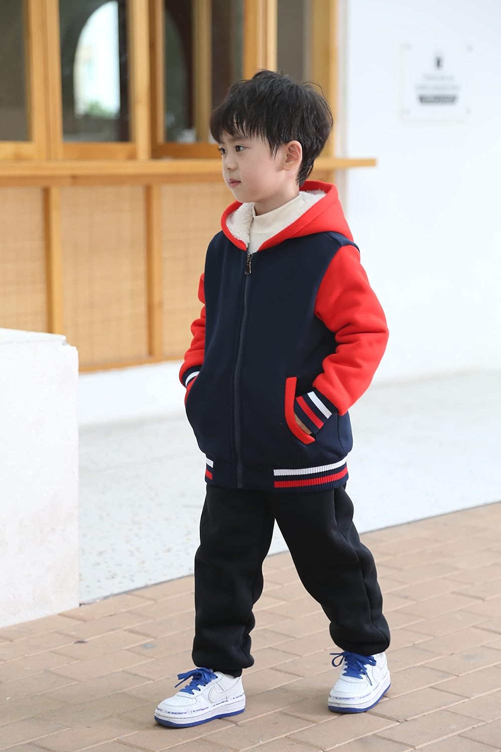 Bumeex Kids Sherpa Fleece Lined Jacket Warm Comfortable