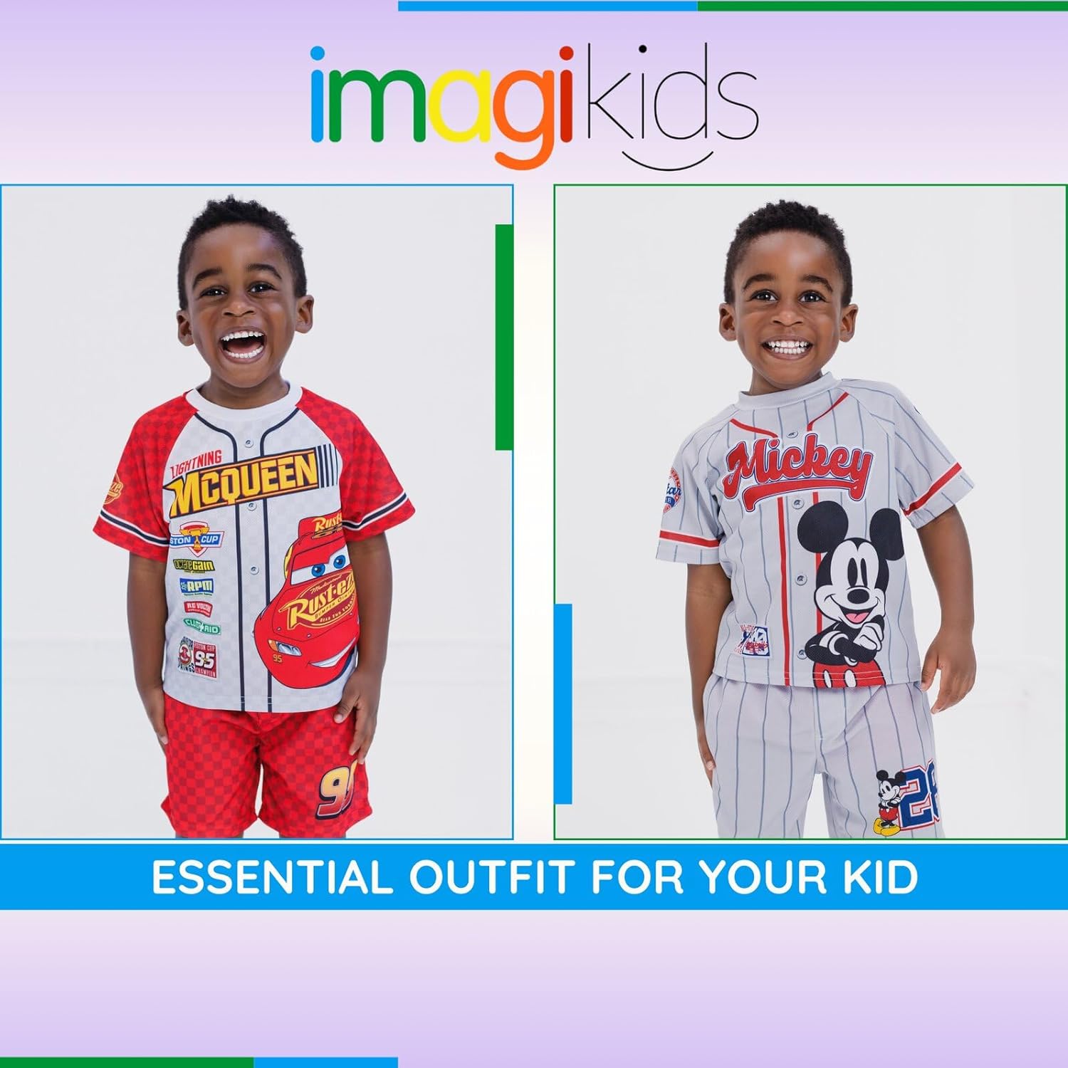 Disney Lightning McQueen T-Shirt Shorts for Boys Toddler to Teenager