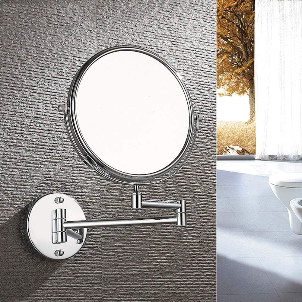 LCARY Wall Mirror with 360 Degree Swivel and Extendable Arm