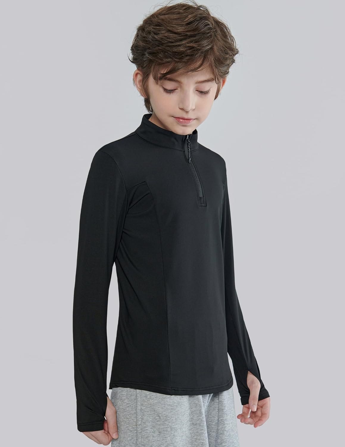 3-Piece Boys Athletic Quarter Zip Pullover Shirts