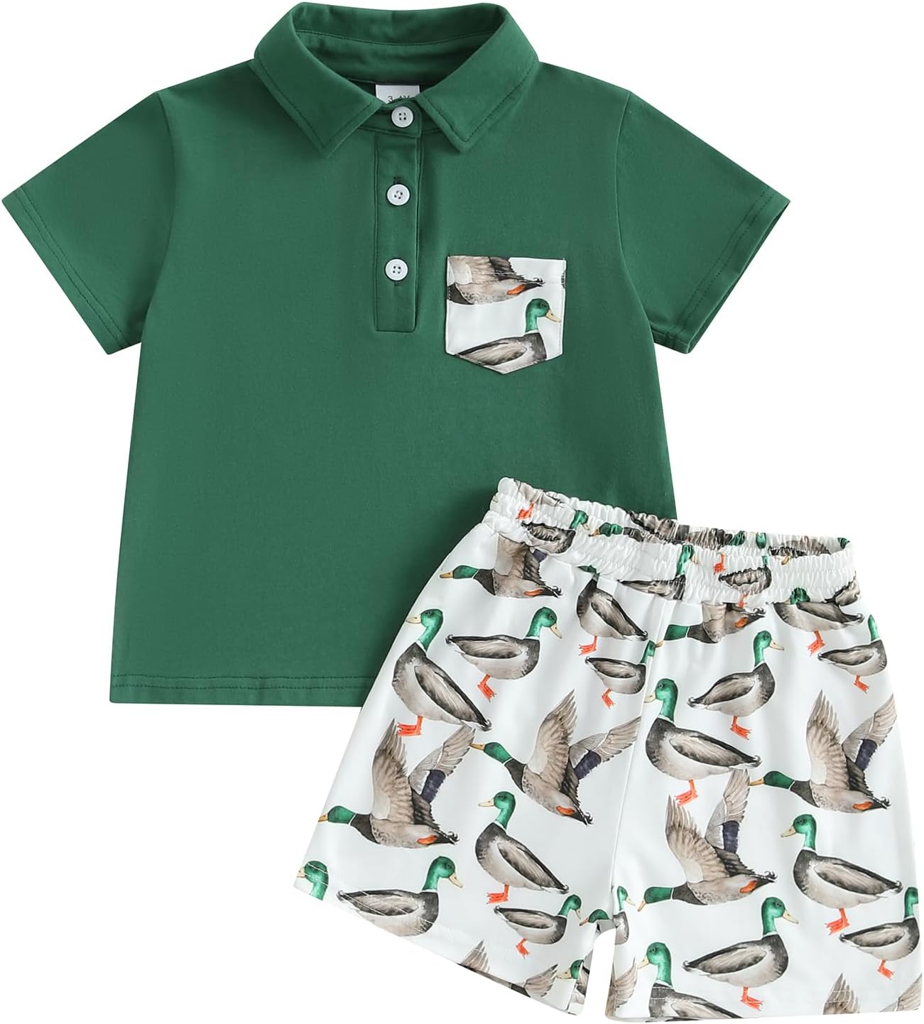 Duck Hunting Toddler Boy shorts set from Gaono