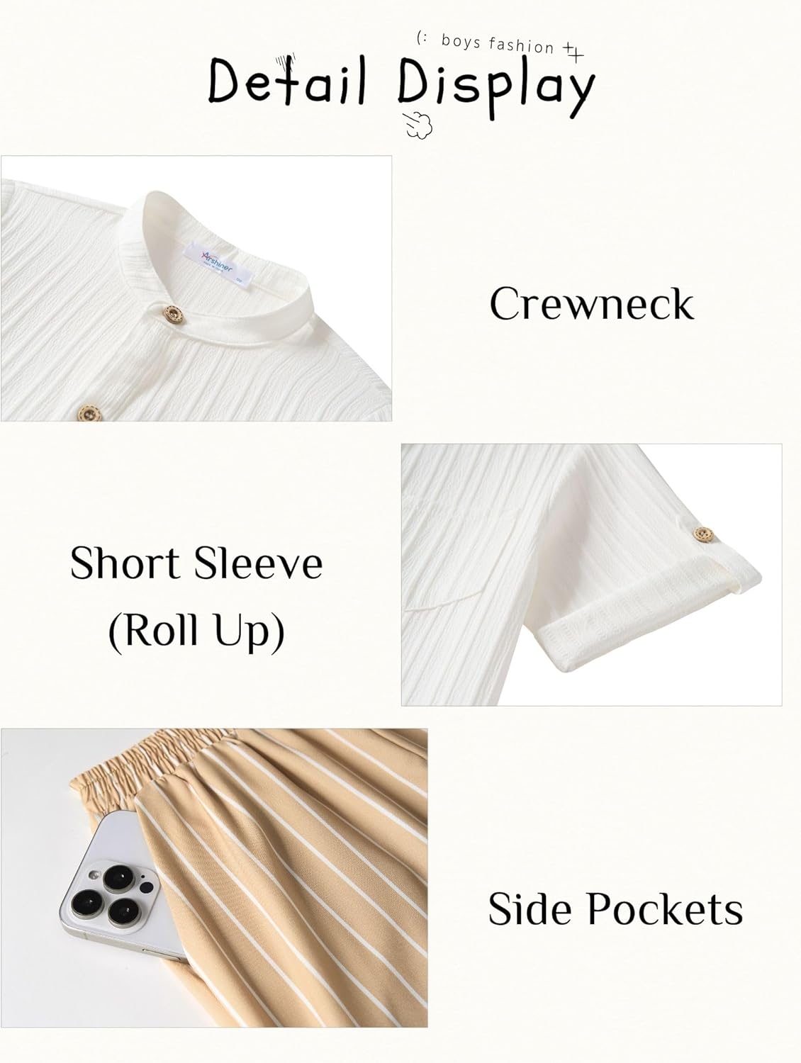 Arshiner Boys 2-Piece Beach Outfit