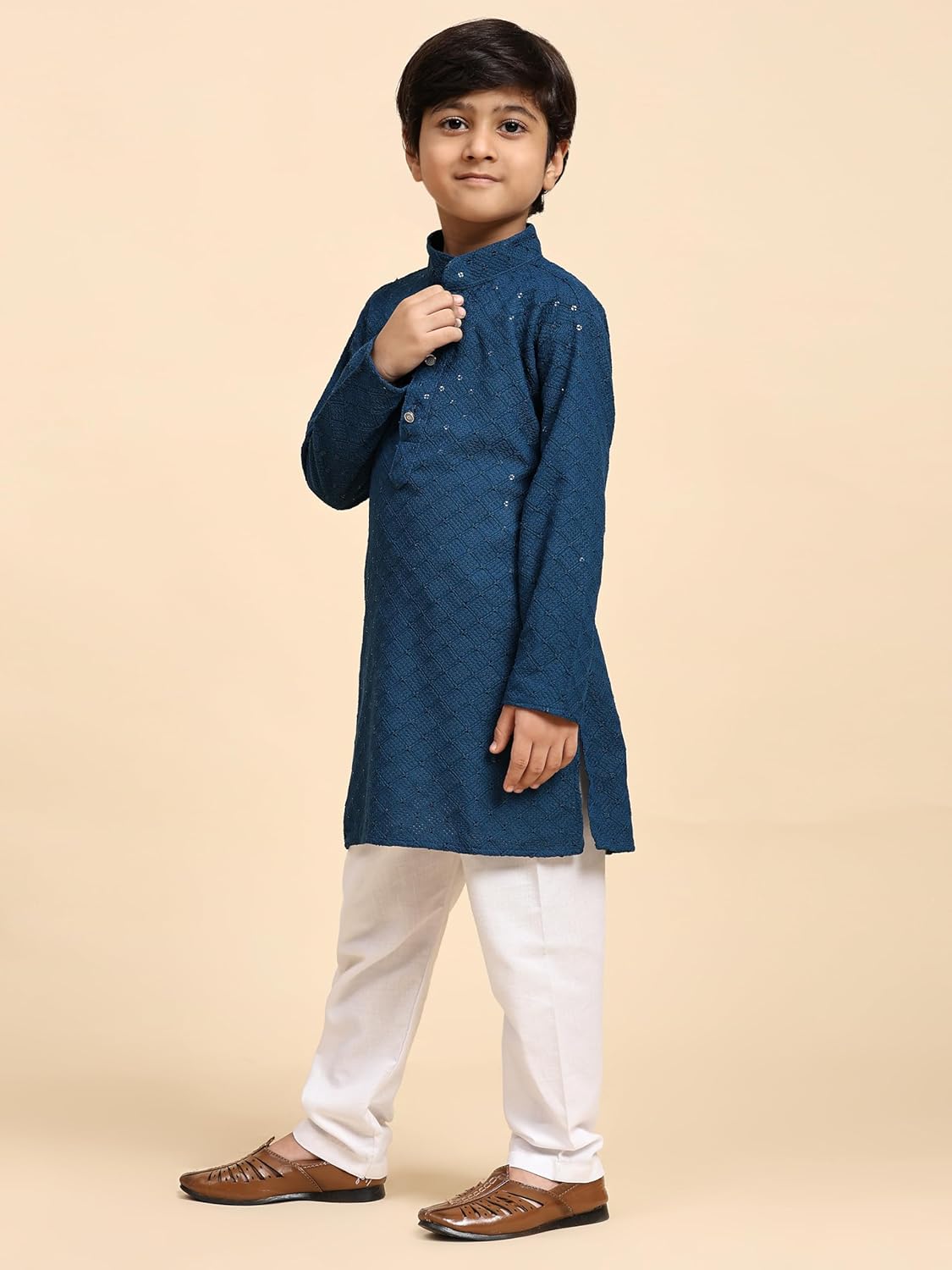 Boys Cotton Kurta Set Indian Traditional Wear