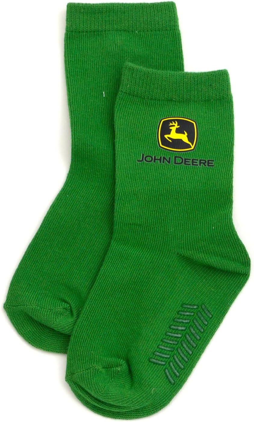 Non-Slip Grip Crew Socks for Toddler to Little Kids