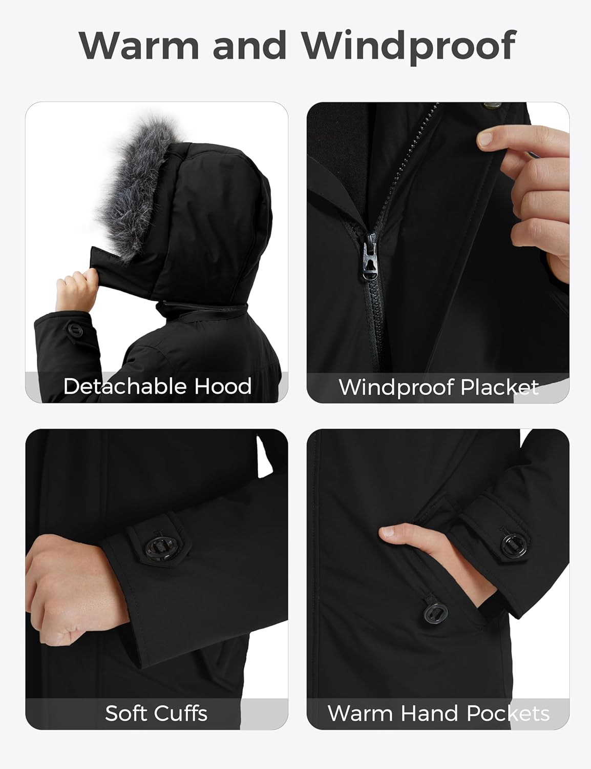 Wantdo Boys Winter Jacket waterproof puffer