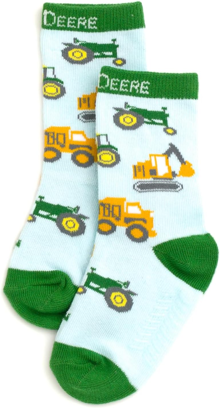 Non-Slip Grip Crew Socks for Toddler to Little Kids