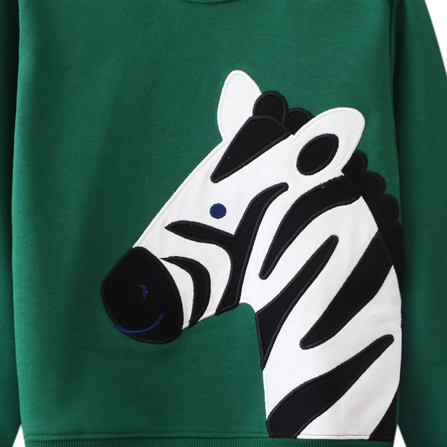 Bumeex toddler boys super soft zebra crewneck sweatshirt