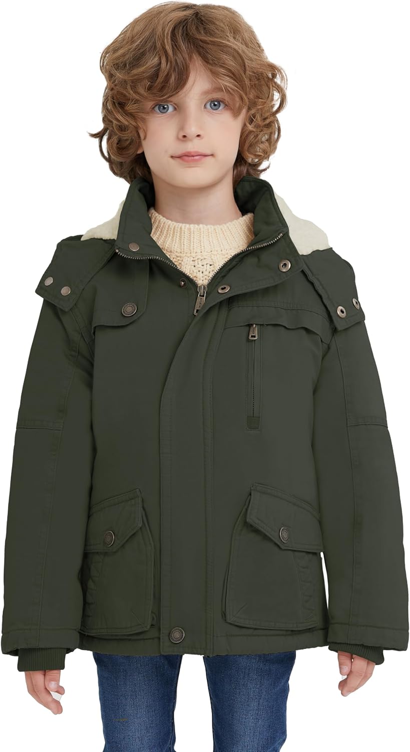 WenVen Boys Winter Thicken Cotton Coat