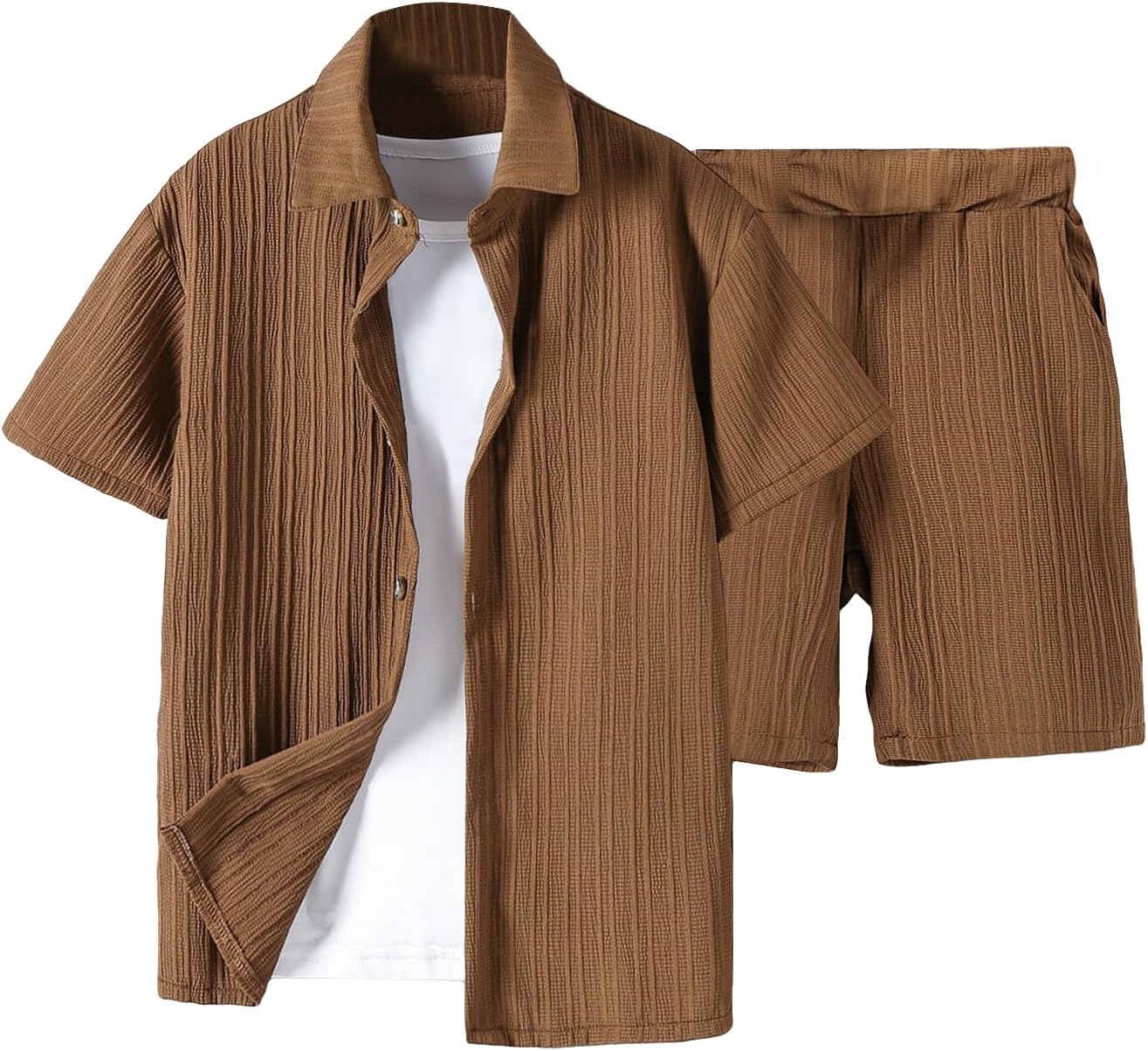BAEDRM Boys Fashionable 2-Piece Short Long Sleeve Set