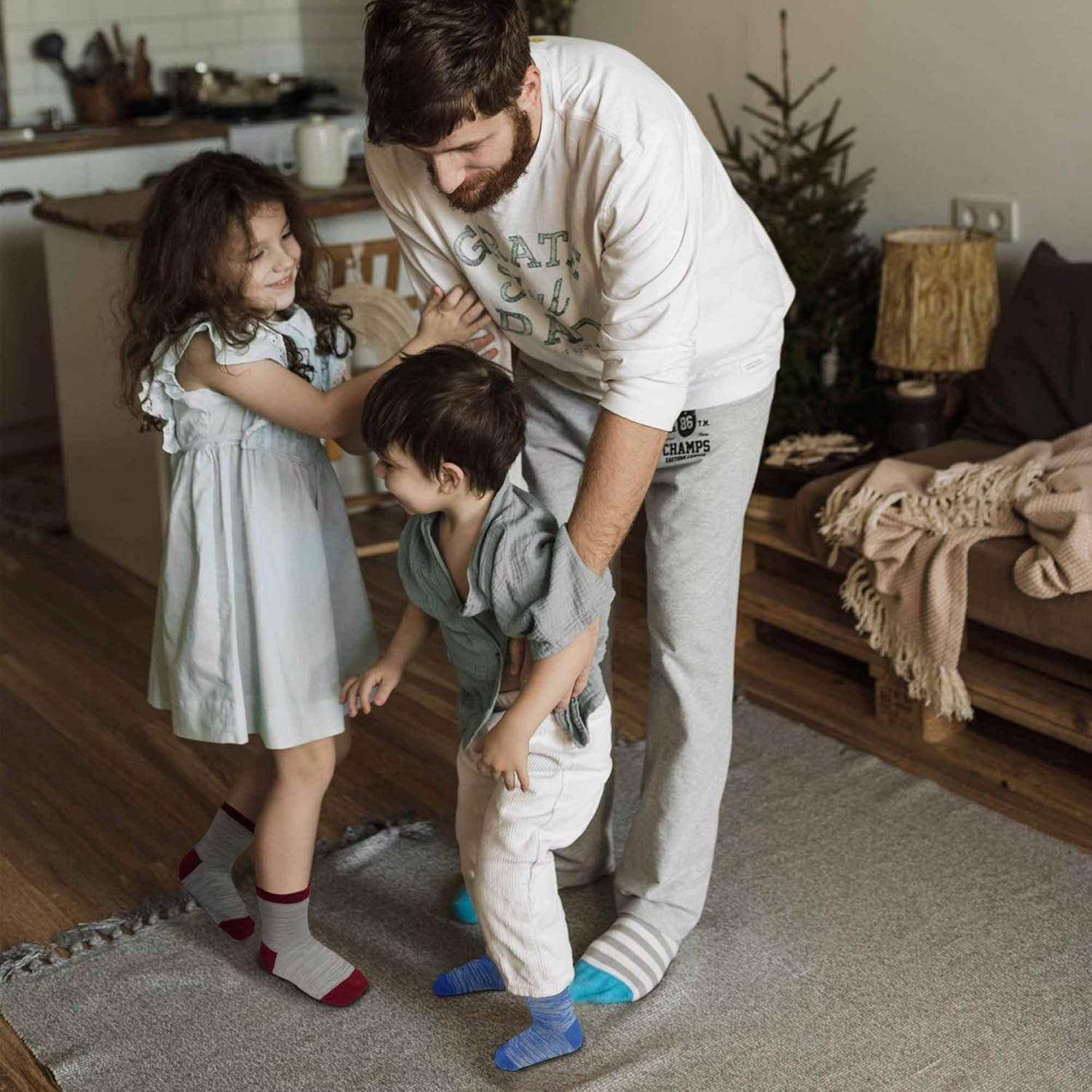 Kids Socks Toddler Crew Socks Boys Girls - Breathable Comfy and Durable
