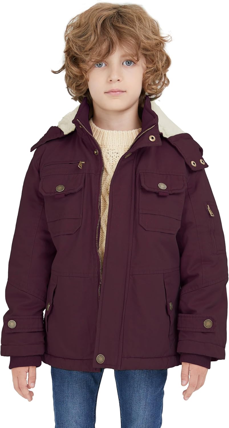 WenVen Boys Winter Sherpa jacket - Warm Insulated