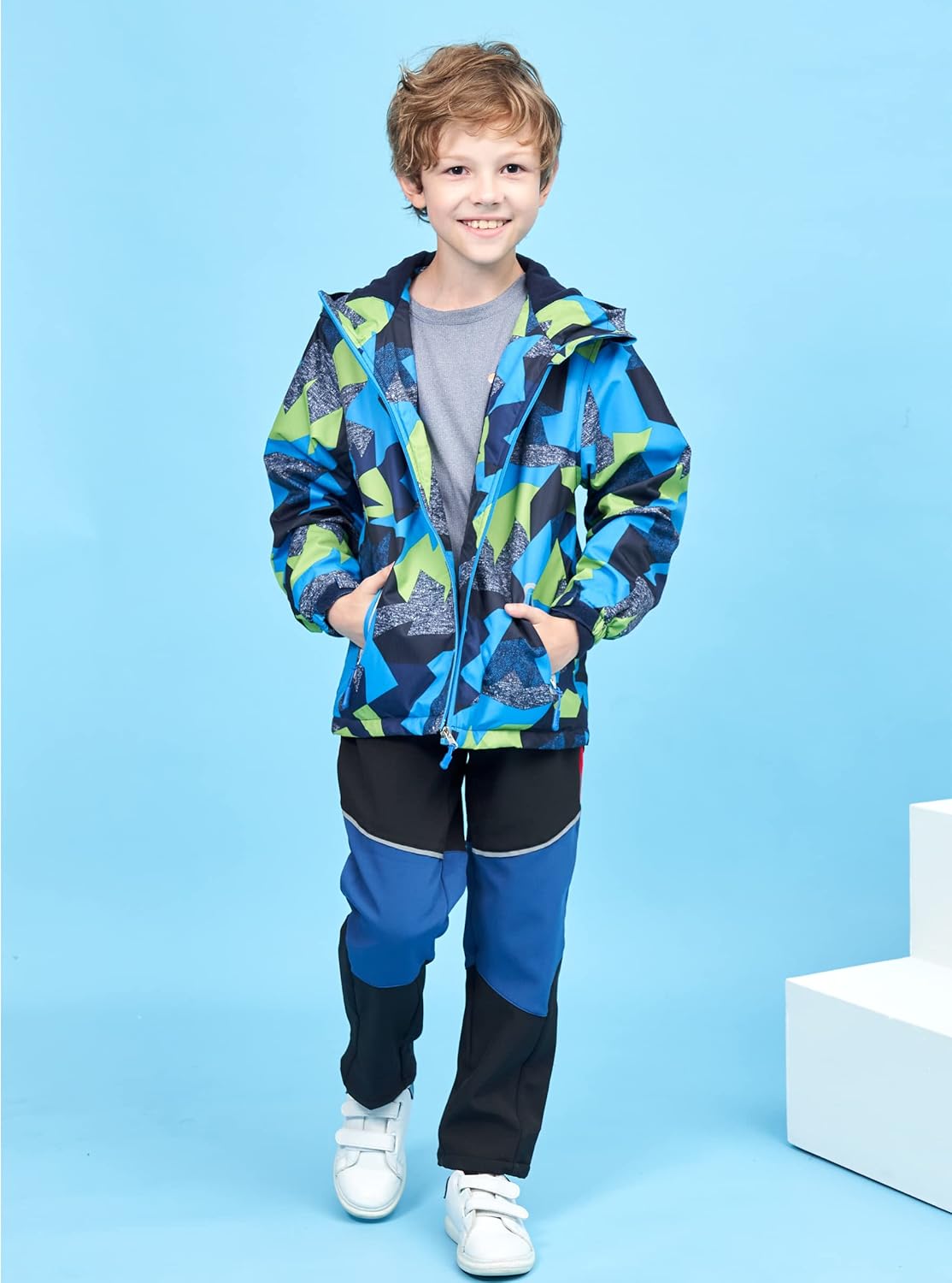 M2C Boys Color Block Fleece Jacket with Hood