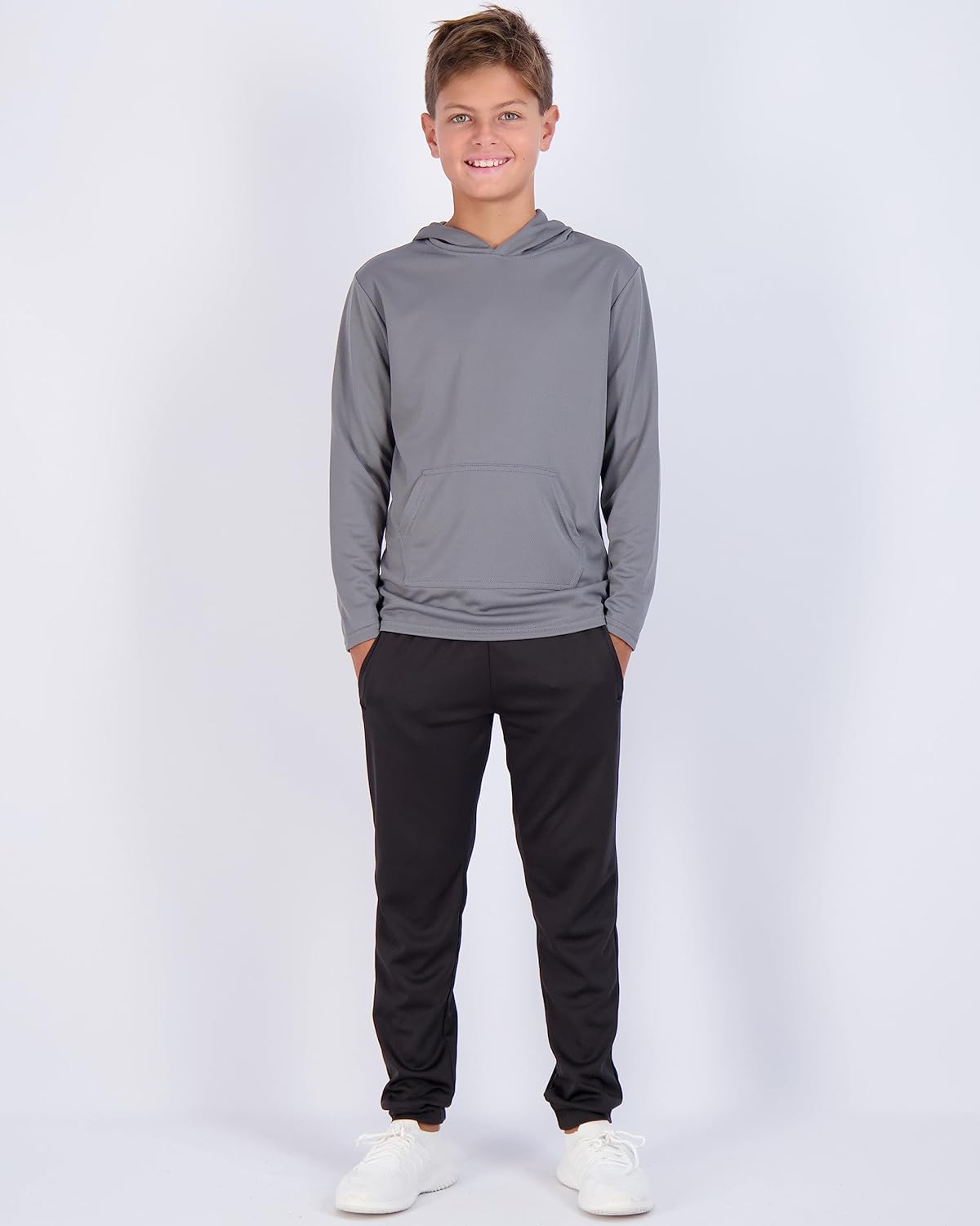 Real Essentials 3 Pack Youth Mesh Hoodie for Boys and Girls