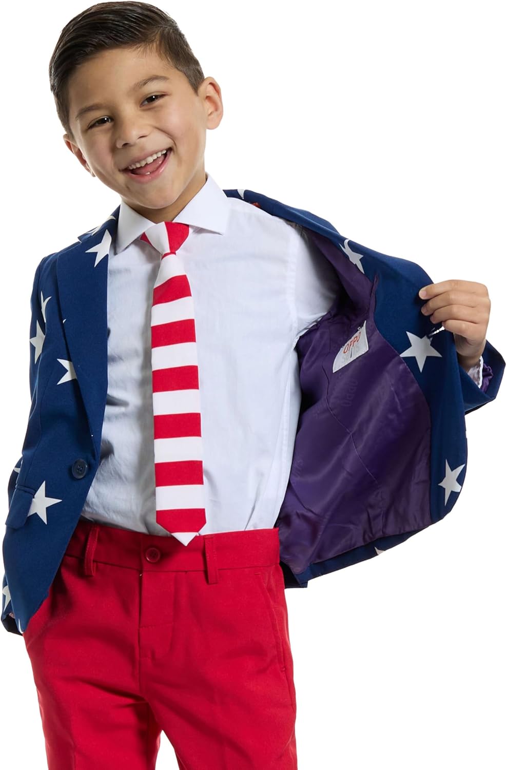 Patriotic 4th of July Boys USA Flag Suit