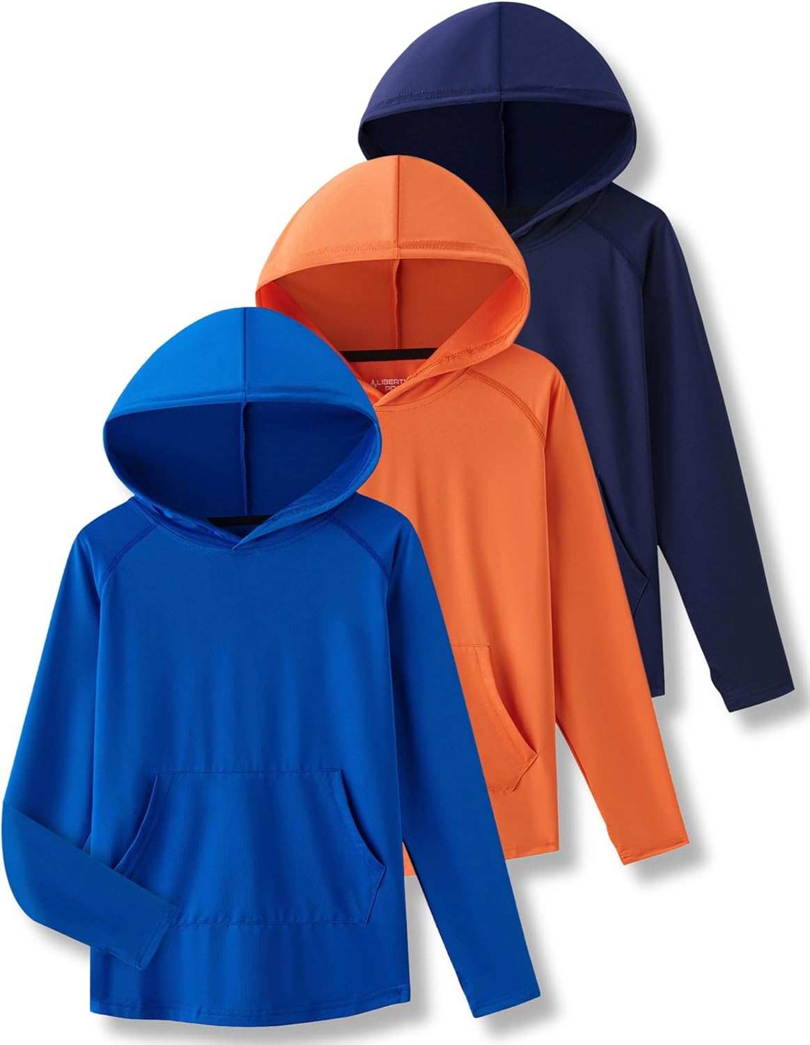 Liberty Imports 3 Pack Youth Boys Active Long Sleeve Hoodies
