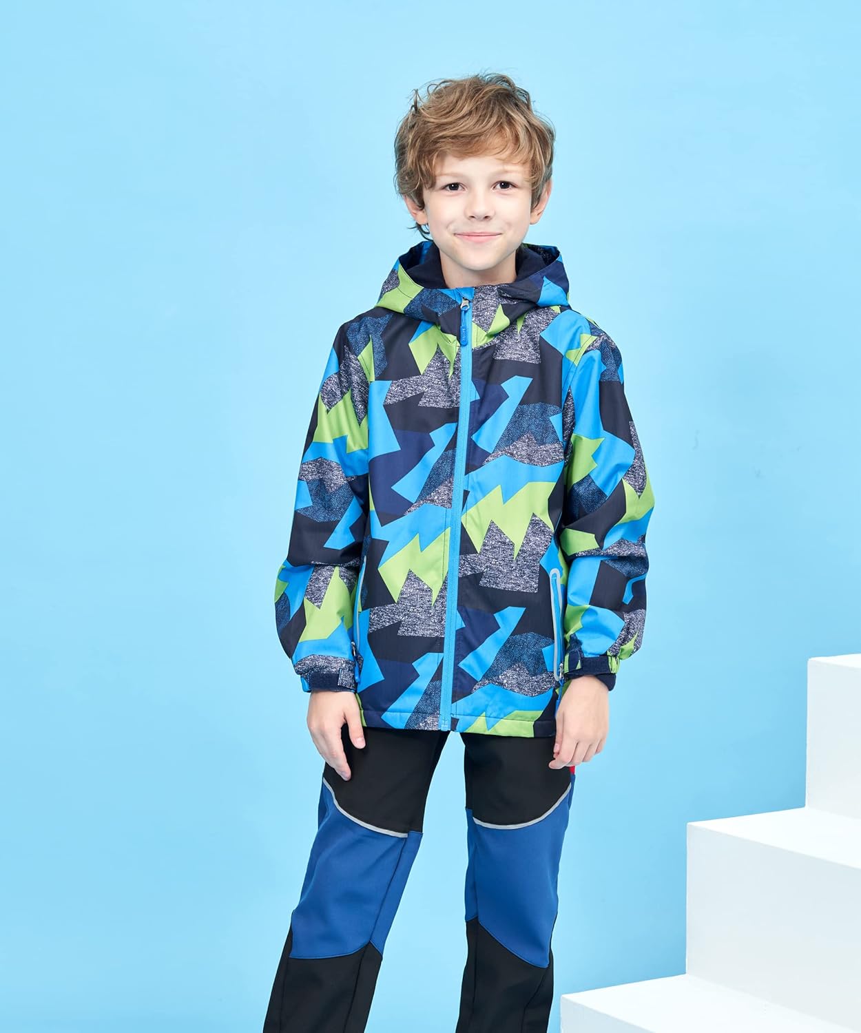 M2C Boys Color Block Fleece Jacket with Hood
