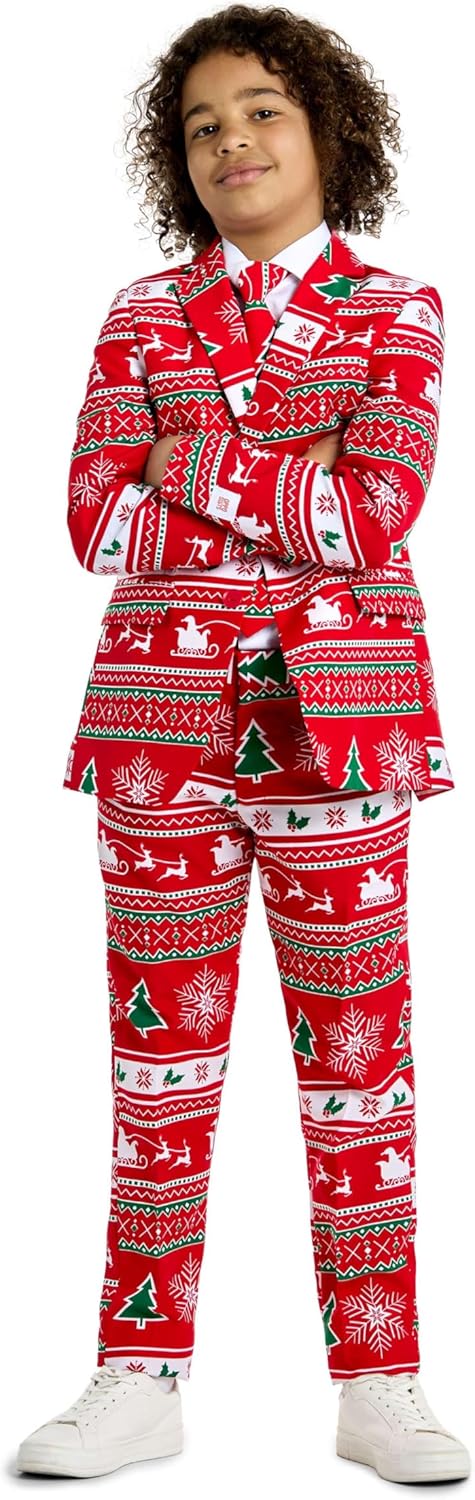 Festive Christmas Suit for Boys - Funny Winter Shares